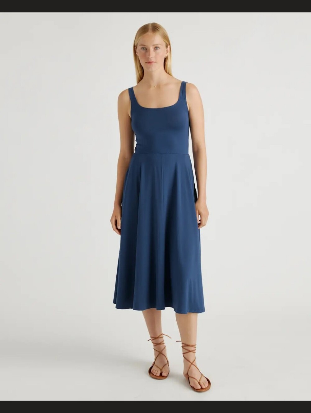 Quince Jersey Tencel Fit And Flare Dress
